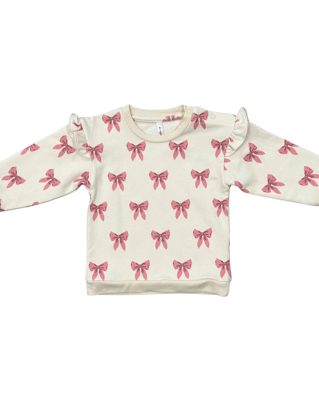 Ruffle Sweatshirt | Rose Elegance Bows