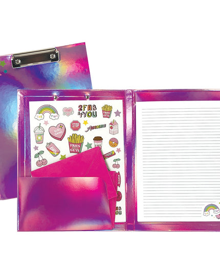Pink Holographic Clipboard Set