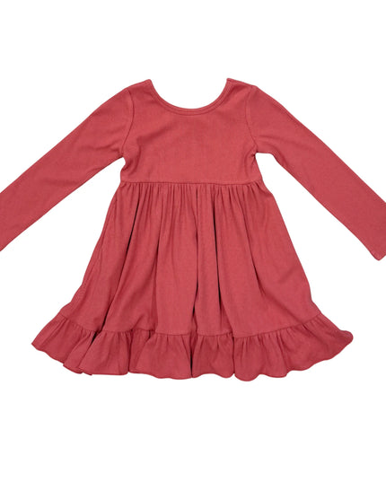 Ribbed Ballet Dress | Dusty Cedar