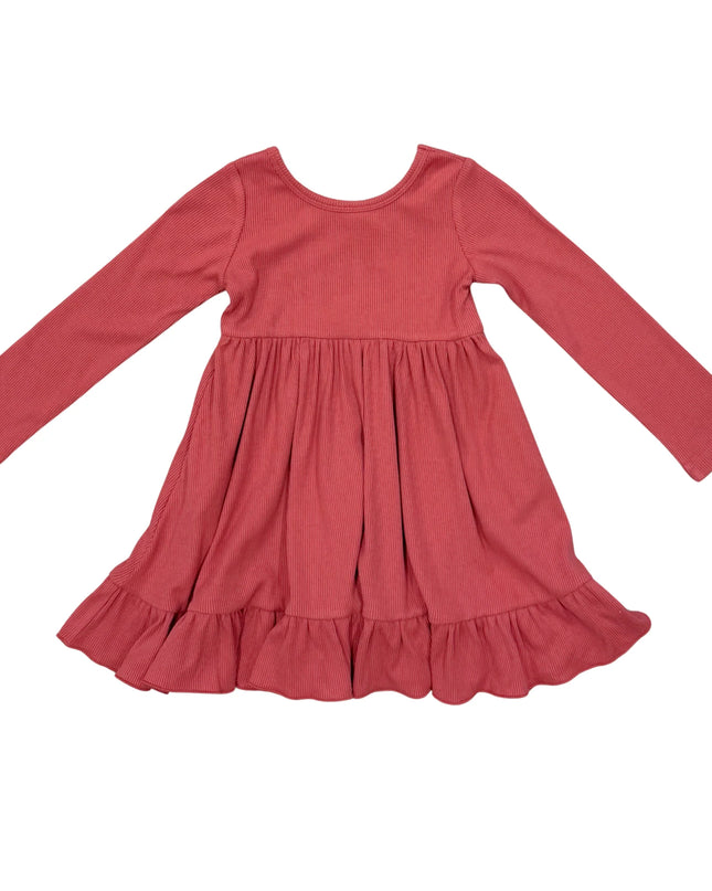 Ribbed Ballet Dress | Dusty Cedar