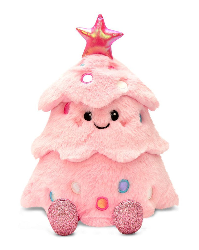 Glitter Pink Christmas Tree Plush