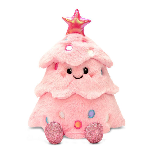 Glitter Pink Christmas Tree Plush