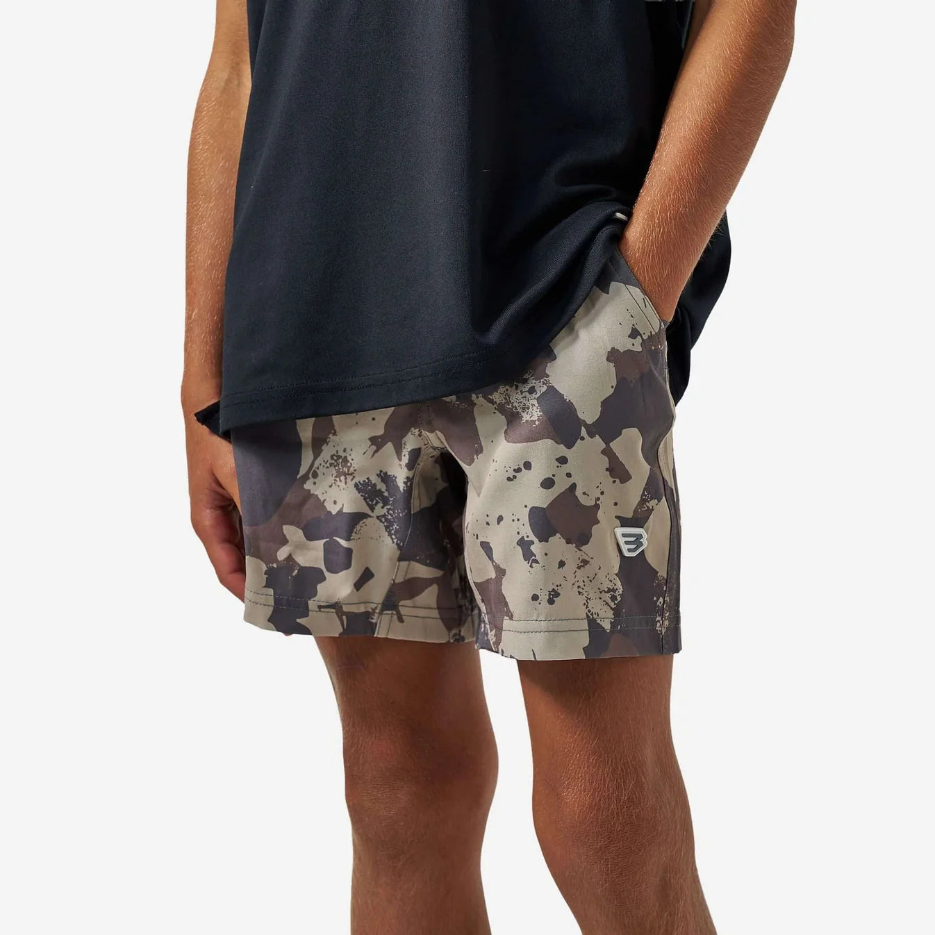 Youth Athletic Shorts | Splatter Camo