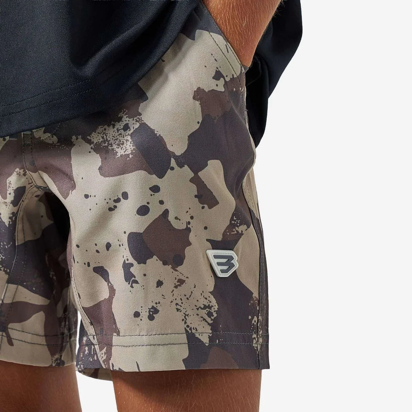 Youth Athletic Shorts | Splatter Camo