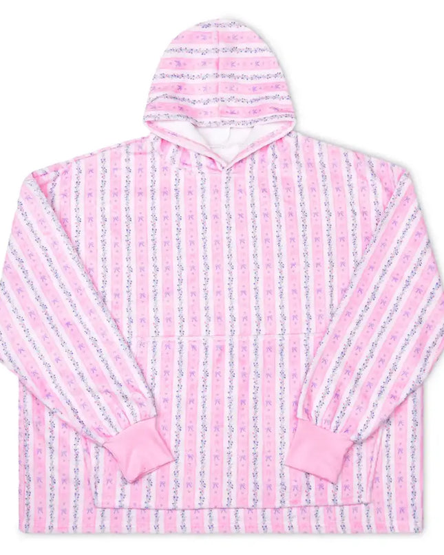 Floral Stripes Plush Cozy