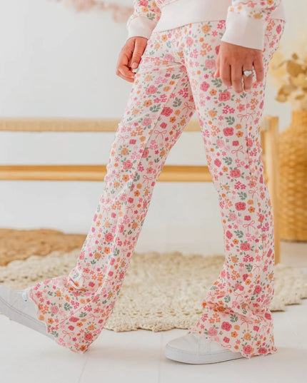 Berry Floral Flare Legging