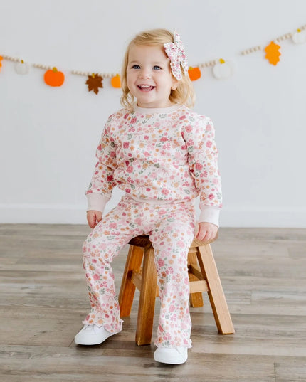 Berry Floral Flare Legging