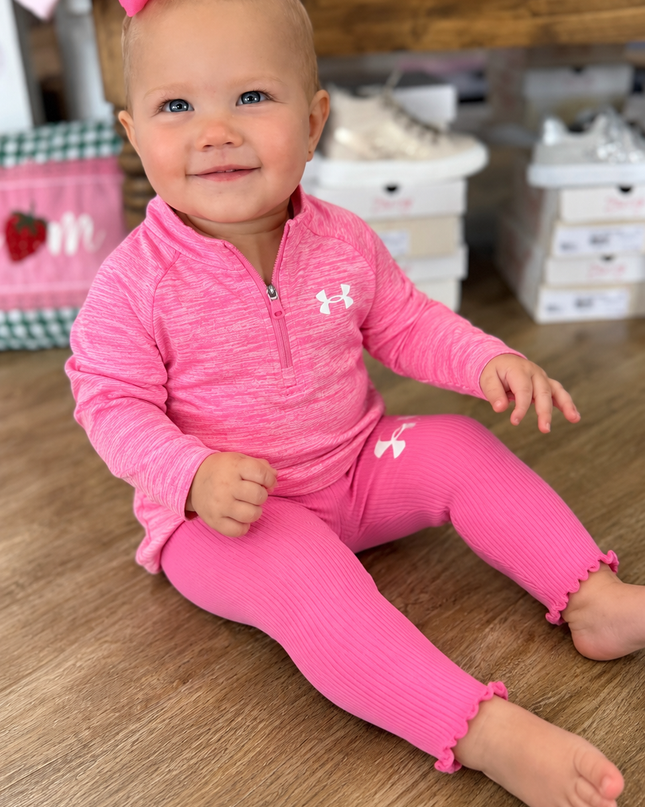 UA Tech Twist 1/4 Zip Set | Pink Frenzy