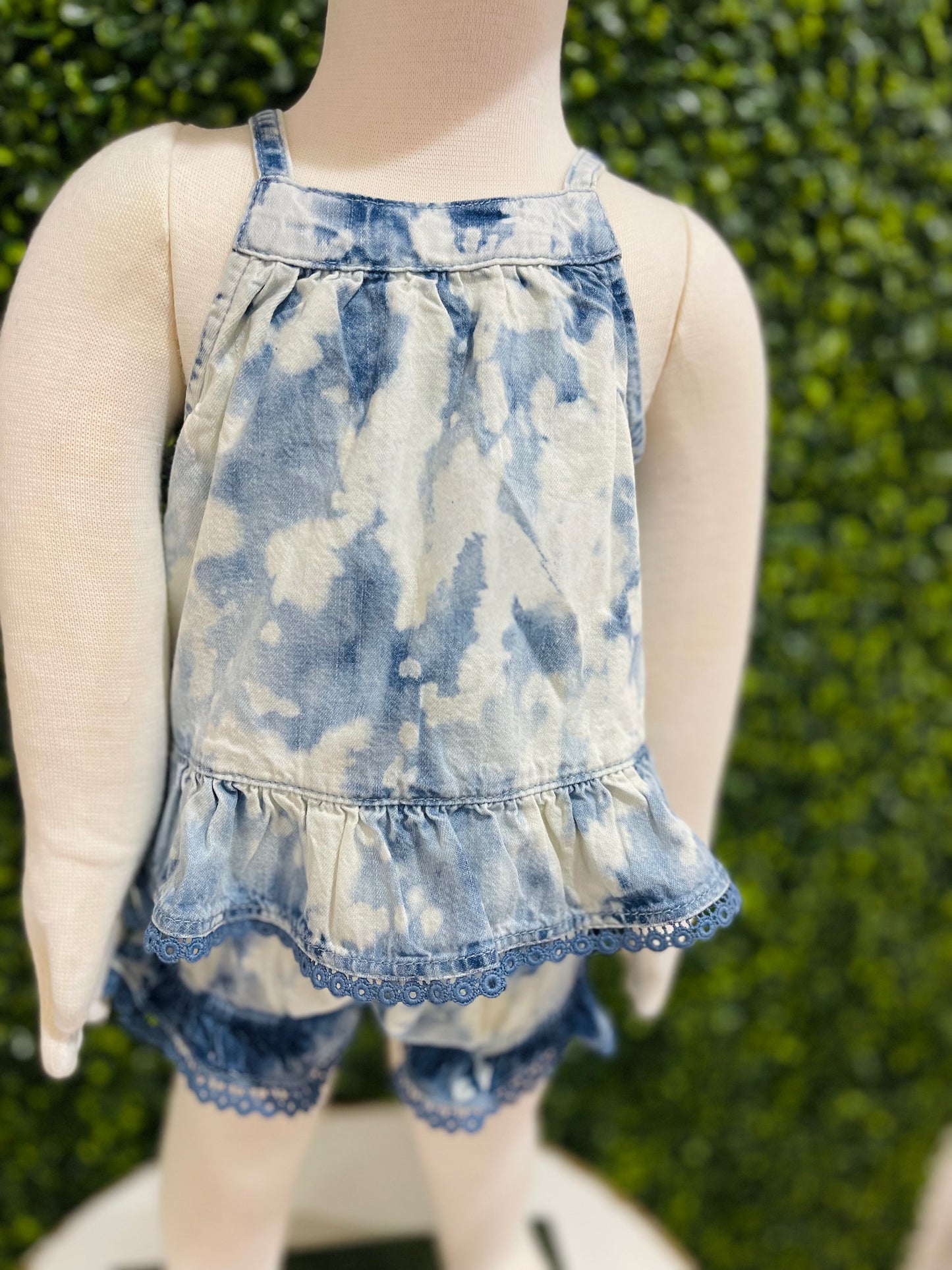 Tullia Open Back Bloomer Set  | Denim