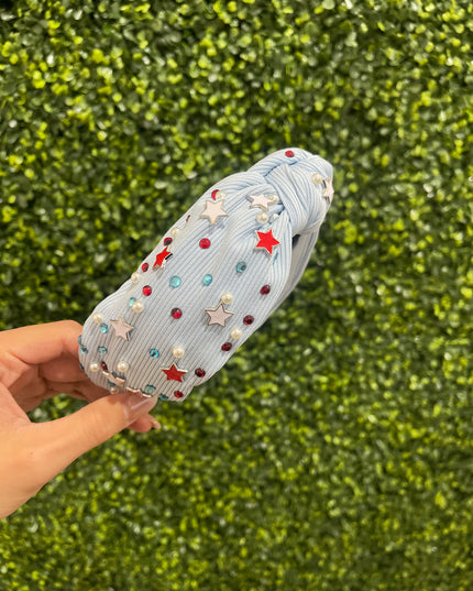 USA Stars Gemstone Headband | Adult