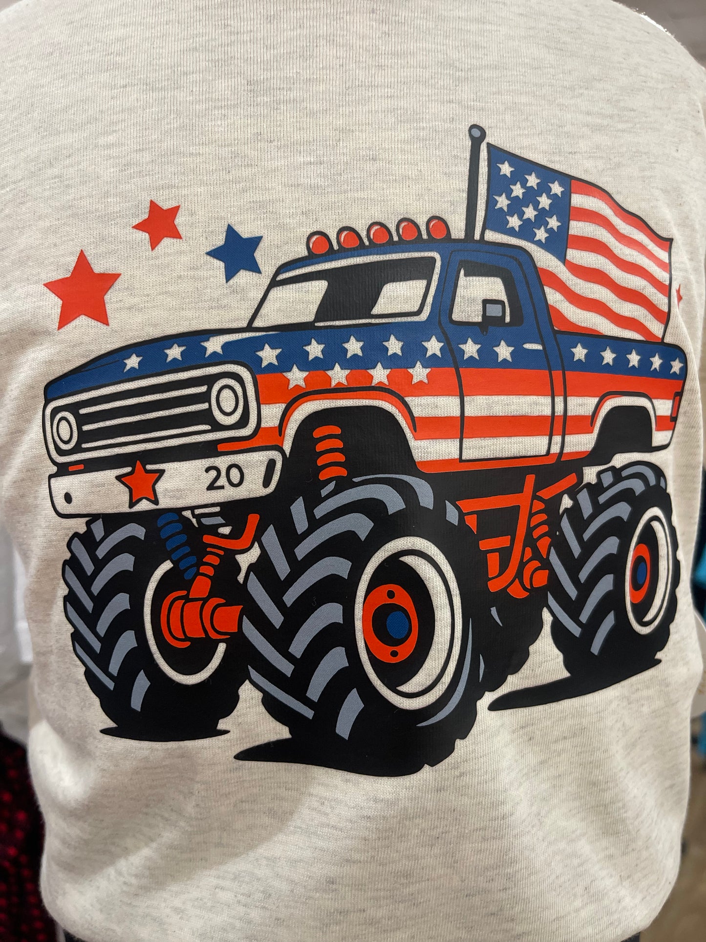 American Monster Truck Tee | Natural Heather