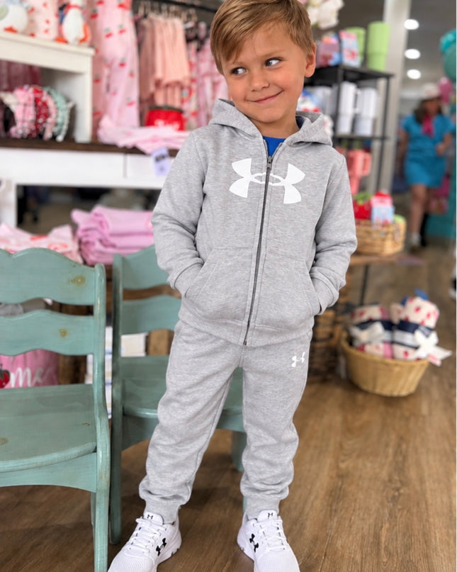 UA 3pc FZ Hoodie Tee Set | Mod Gray