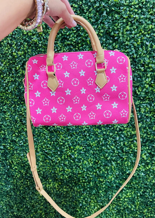 Hot Pink Barrel Bag