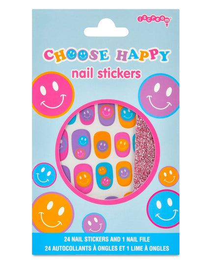 Choose Happy Nail Stickers and Nail File Set