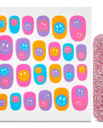 Choose Happy Nail Stickers and Nail File Set