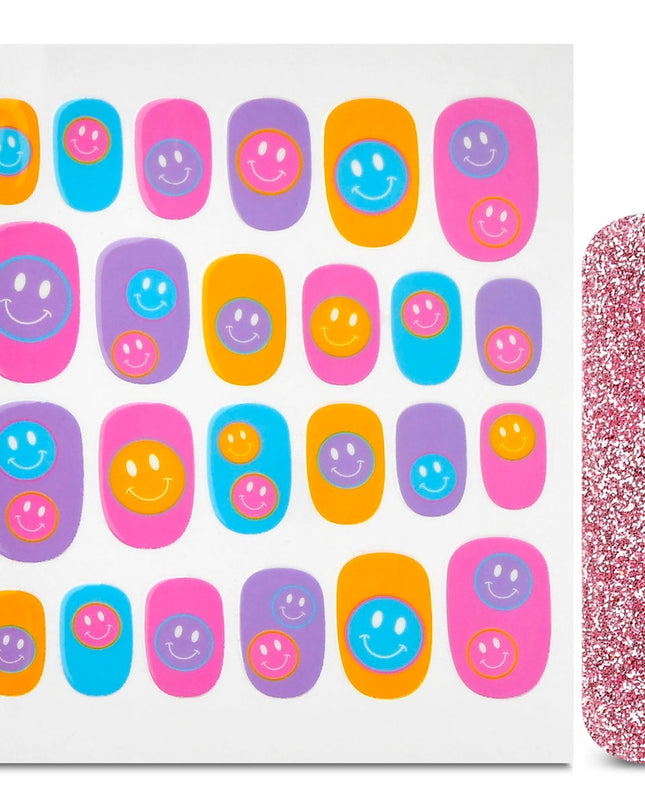 Choose Happy Nail Stickers and Nail File Set