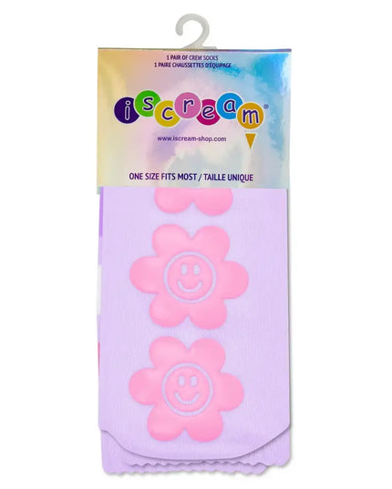 Purple Groovy Smiles Socks