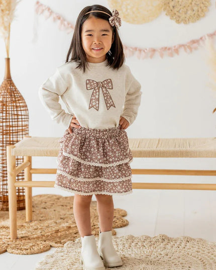 Mocha Floral Skort