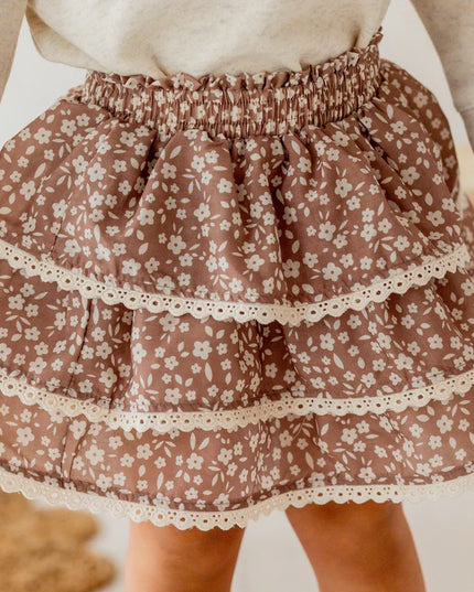 Mocha Floral Skort