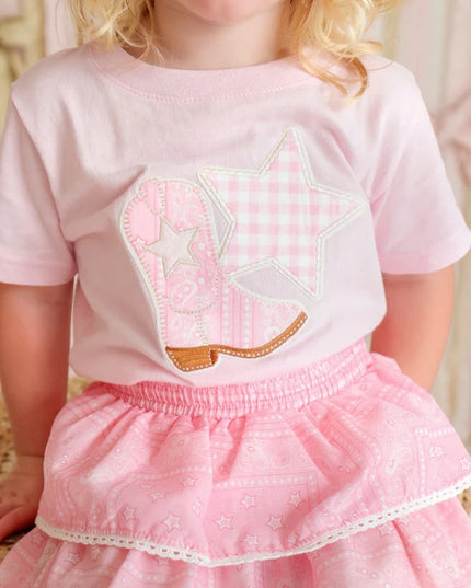 Bandana Cowgirl Patch Western Tee