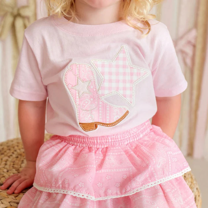 Bandana Cowgirl Patch Western Tee