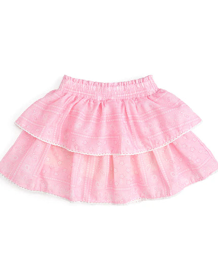 Pink Bandana Western Skort