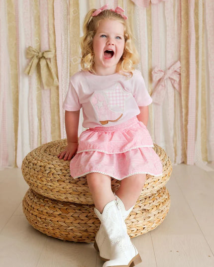 Pink Bandana Western Skort
