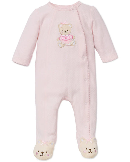Sweet Bear Footie| Light Pink