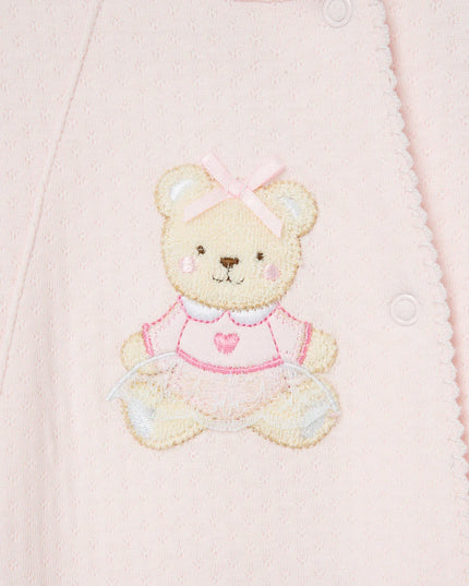 Sweet Bear Footie| Light Pink