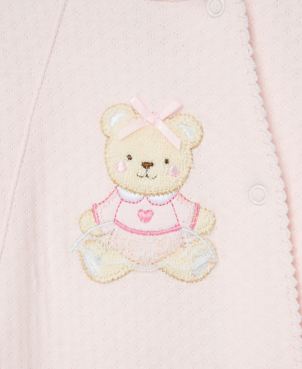 Sweet Bear Footie| Light Pink
