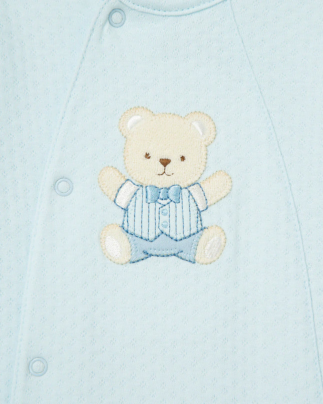 Cute Bear Footie | Light Blue