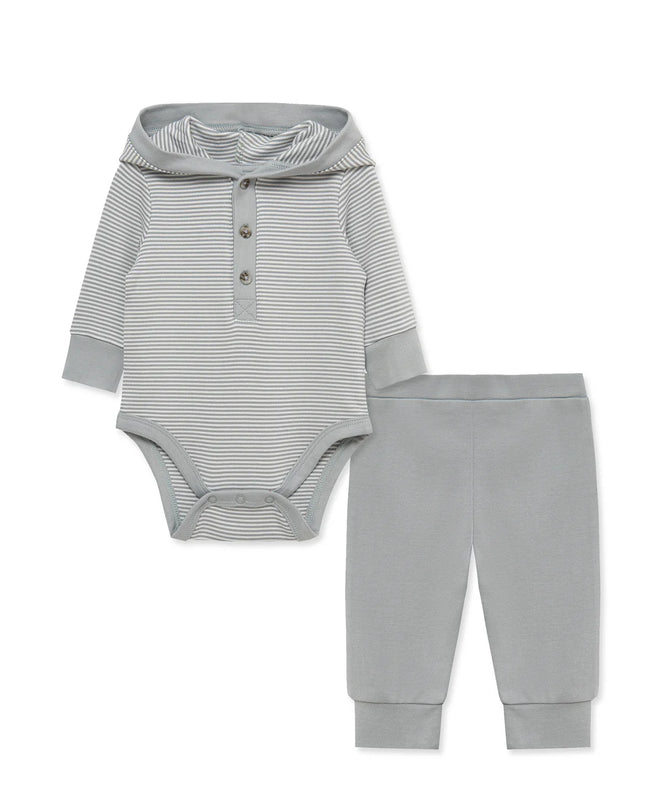 Hooded Bodysuit & Pant Set | Grey