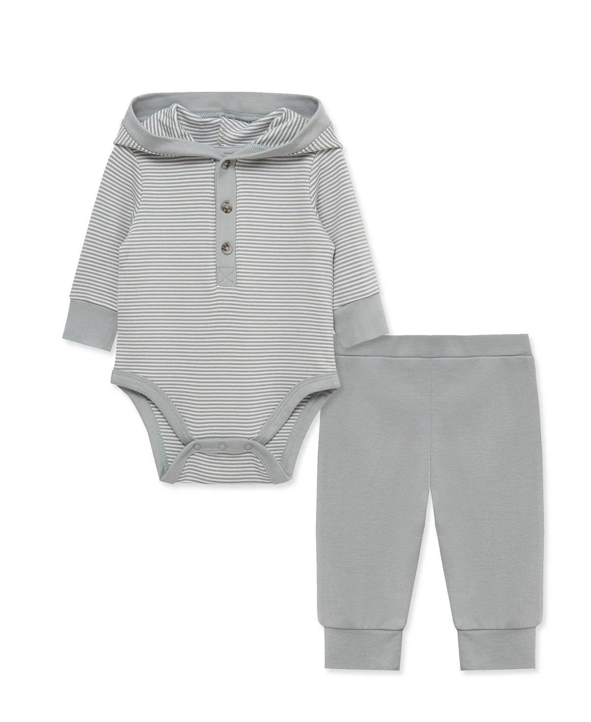 Hooded Bodysuit & Pant Set | Grey