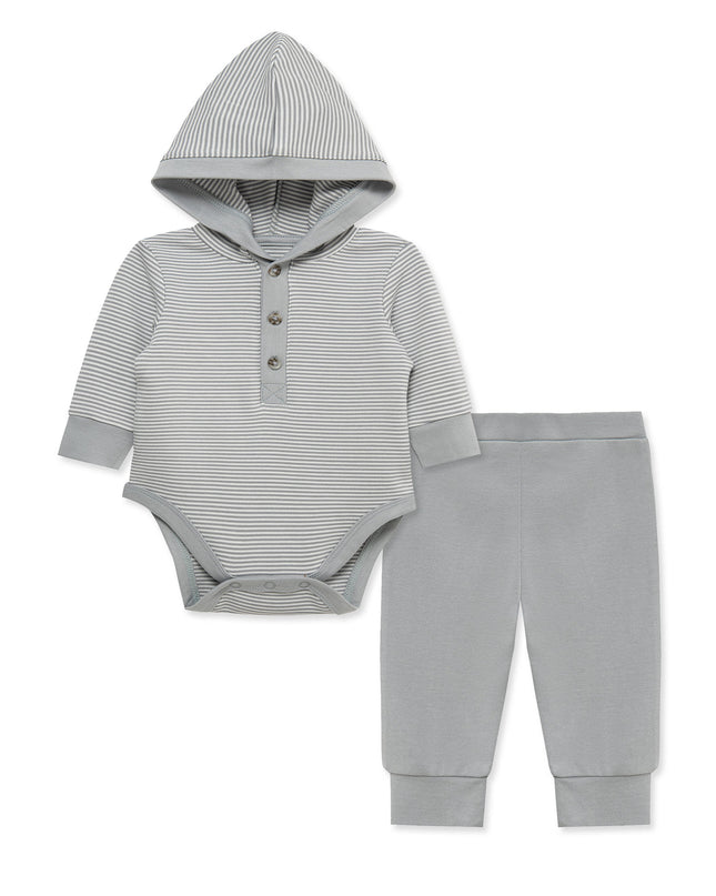 Hooded Bodysuit & Pant Set | Grey