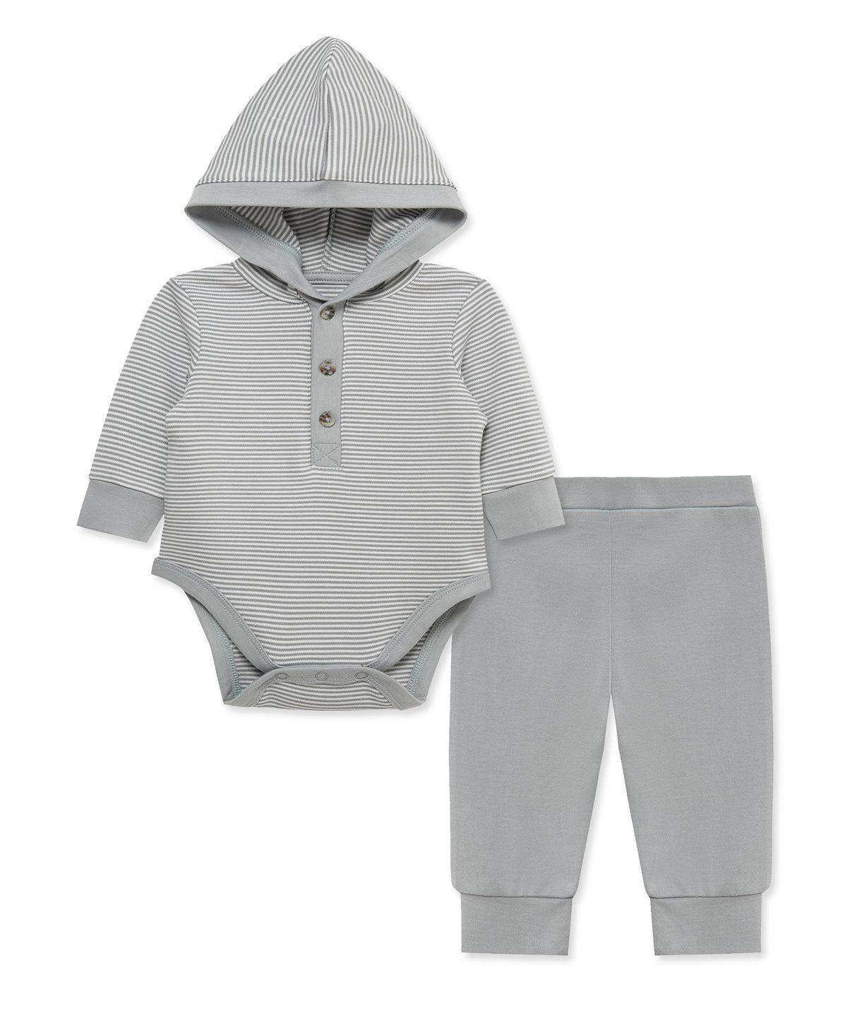 Hooded Bodysuit & Pant Set | Grey