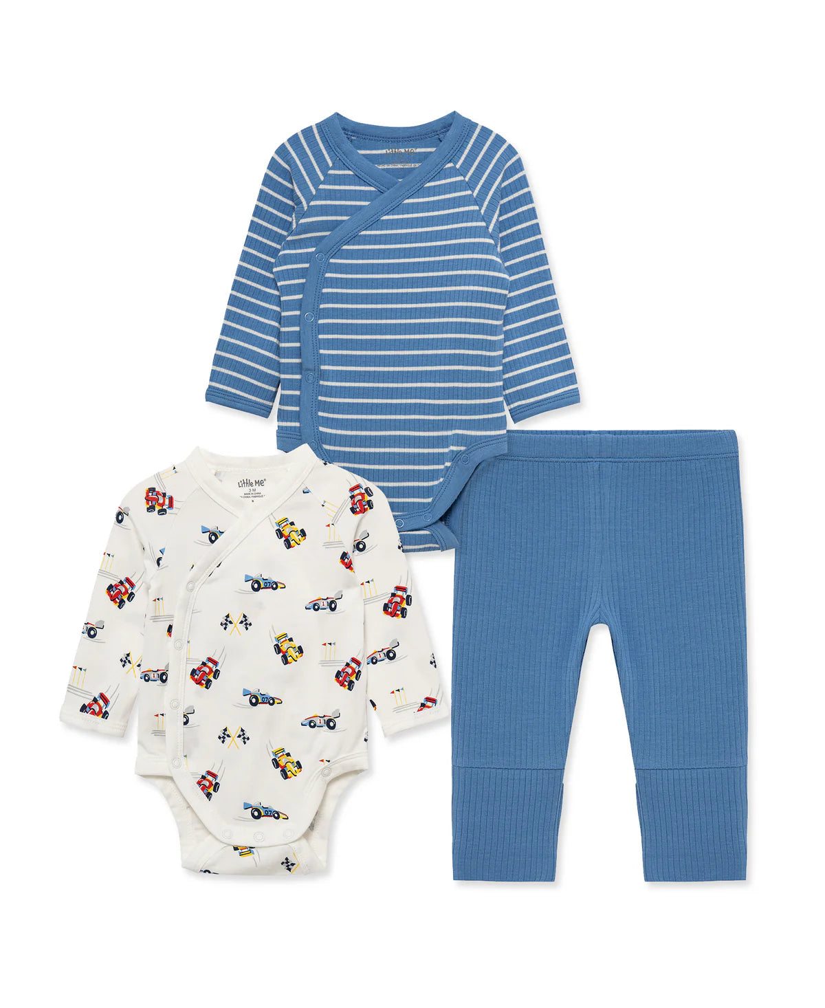 Grand Prix Cars 3-Piece Bodysuit & Pant Set | Blue