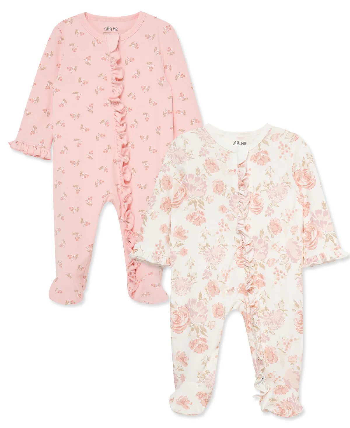 Fab Floral 2PK Footies | Pink