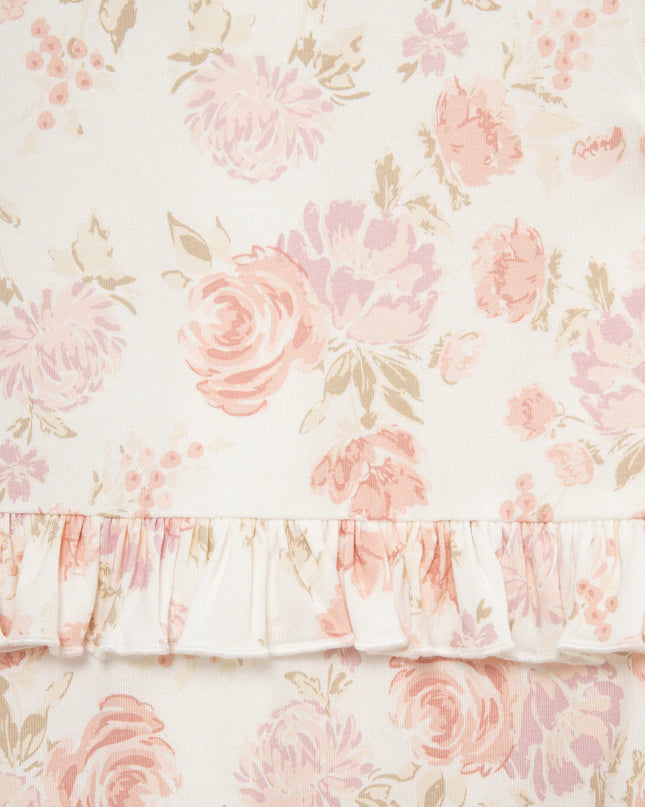 Fab Floral 2PK Footies | Pink
