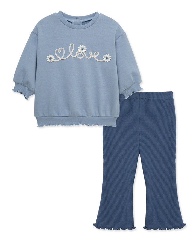 Love Sweatshirt Set | Blue