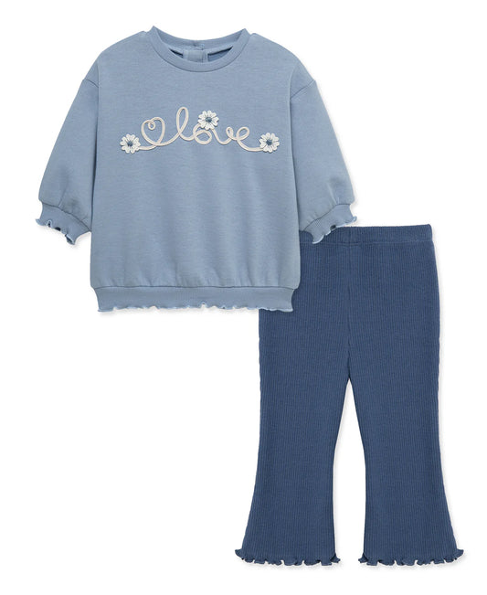 Love Sweatshirt Set | Blue