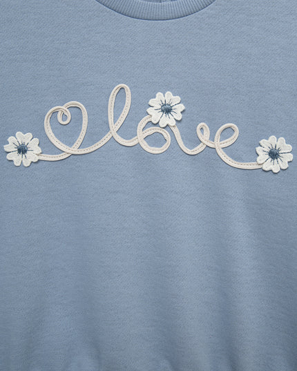 Love Sweatshirt Set | Blue