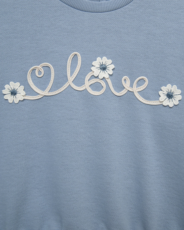 Love Sweatshirt Set | Blue
