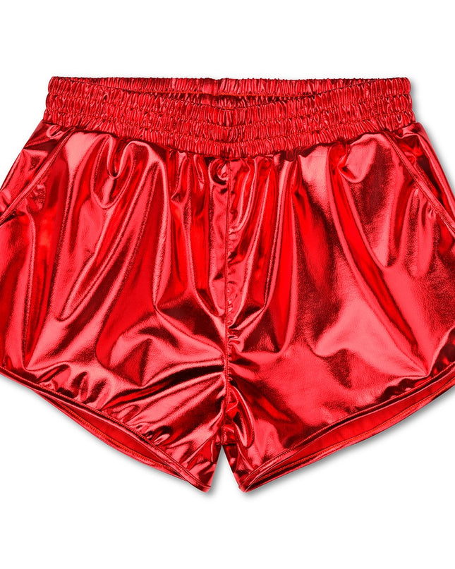 Metallic Shorts | Red