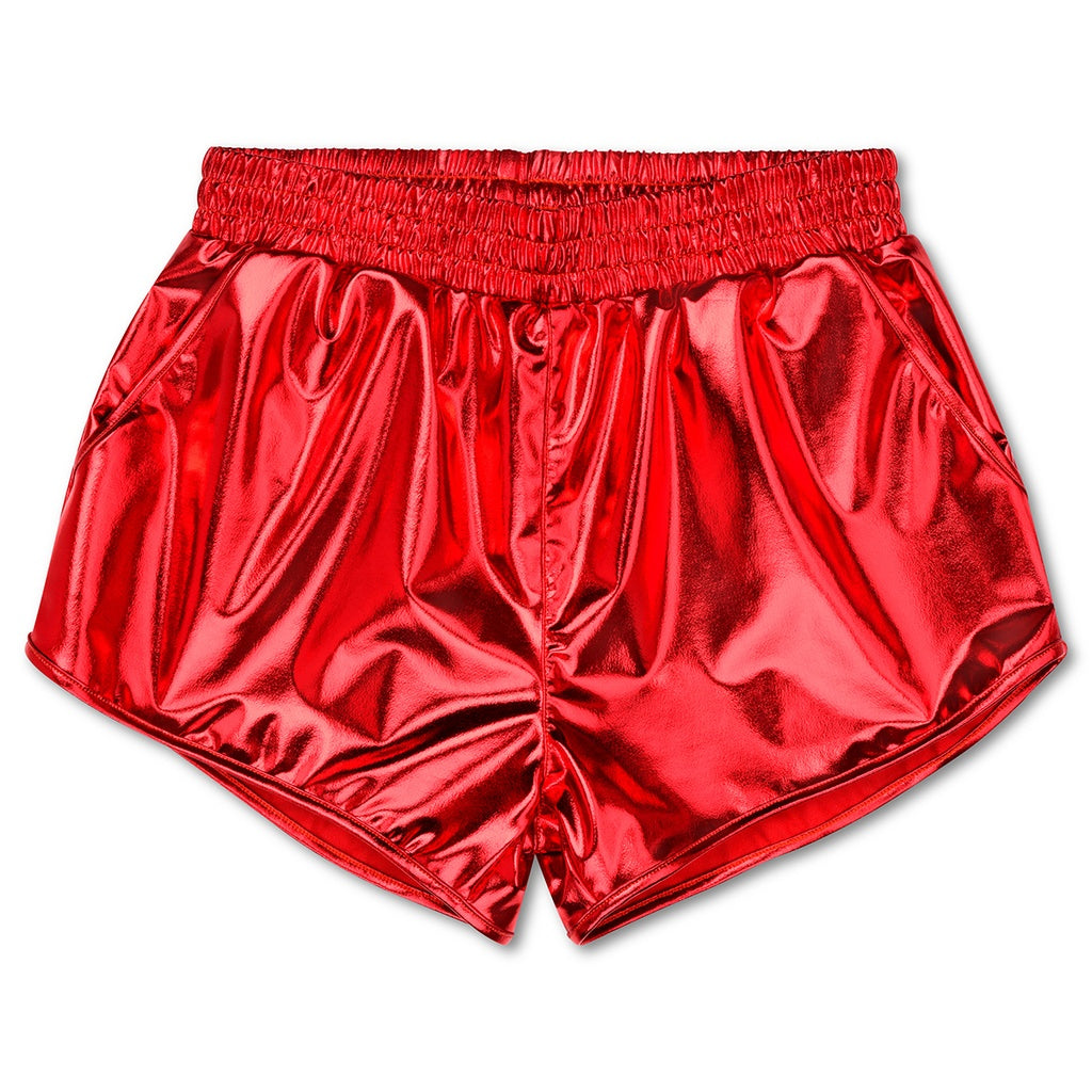 Metallic Shorts | Red