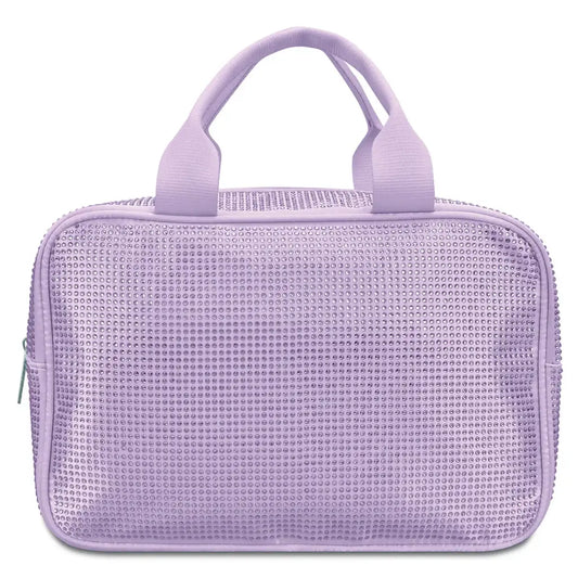 Rhinestone Cosmetic Bag | Lavender