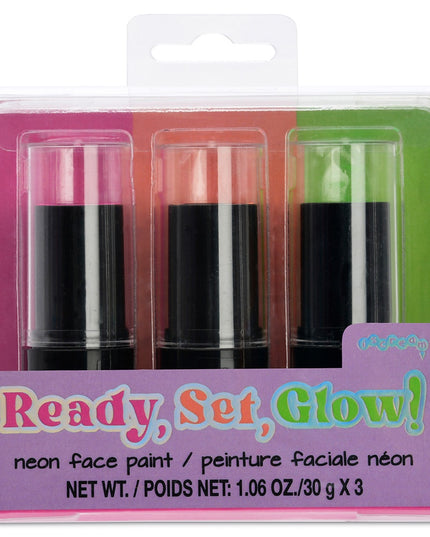 Ready, Set, Glow! Neon Face Paint Set
