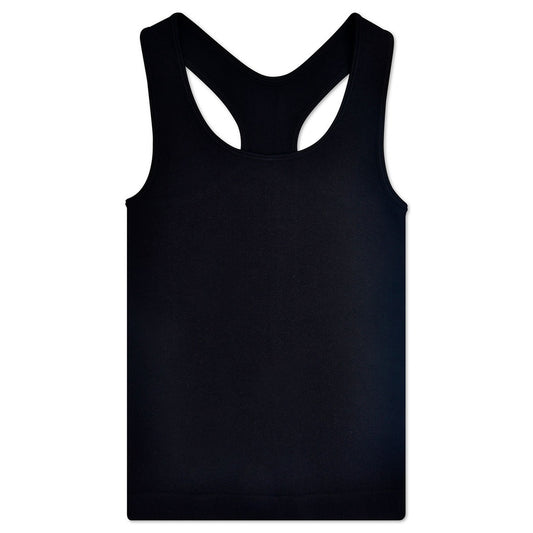 Ribbed Racerback Tank Top | Black