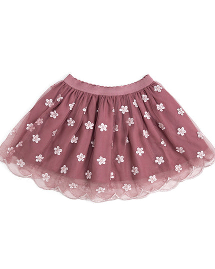 Berry Floral Embroidered Tutu