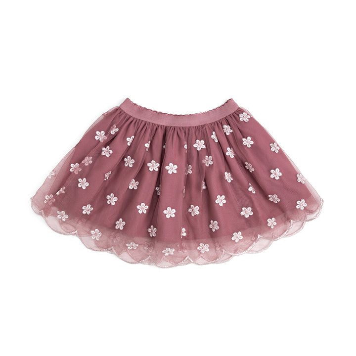 Berry Floral Embroidered Tutu