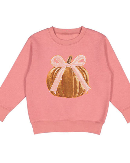 Coquette Pumpkin Sequin Patch Sweatshirt